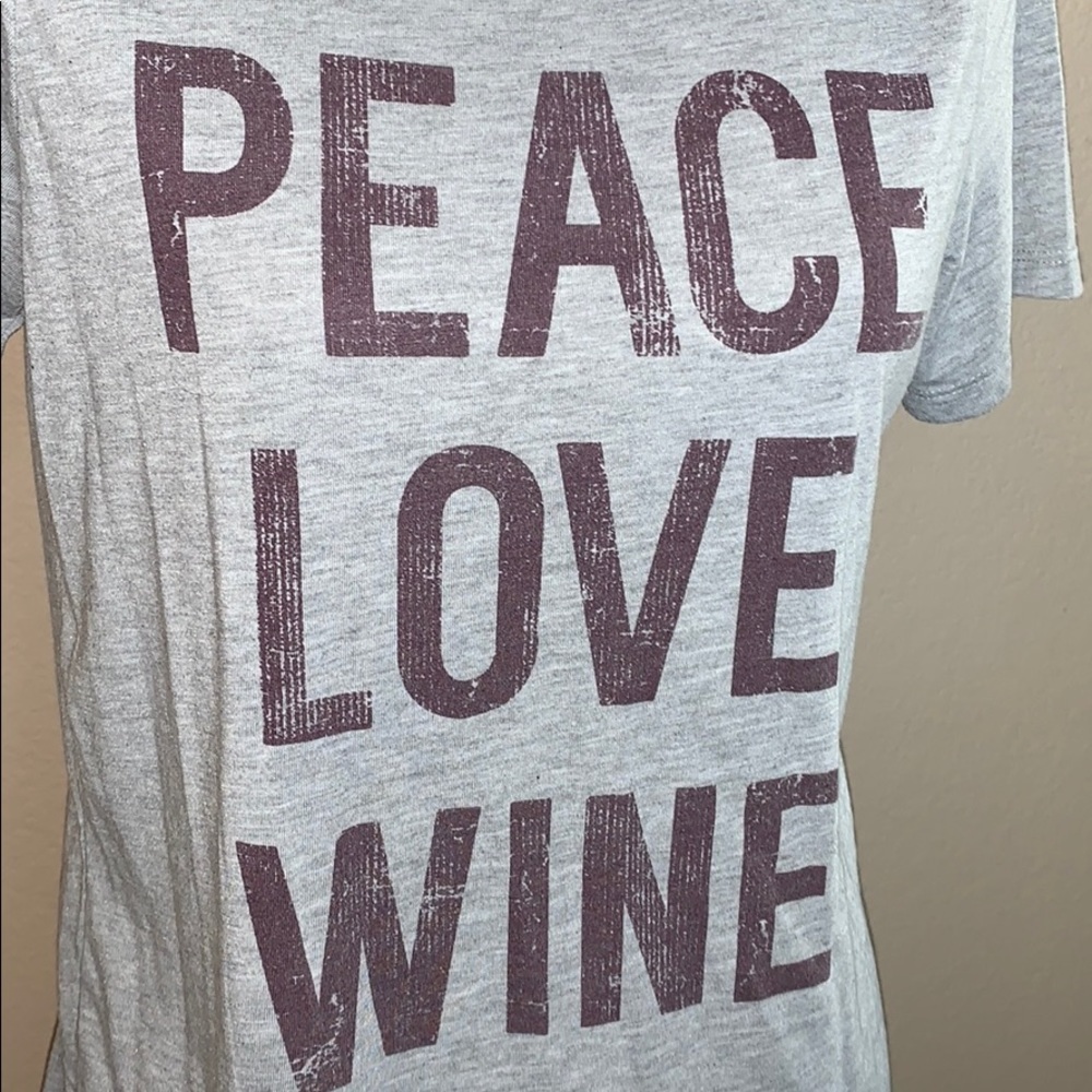 Grayson/Threads Peace love wine T-shirt - Picture 2 of 5